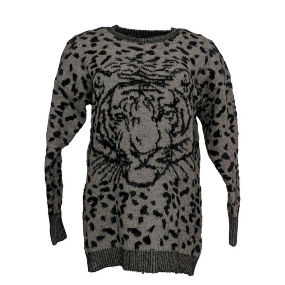 Womens Animal Print Sweater